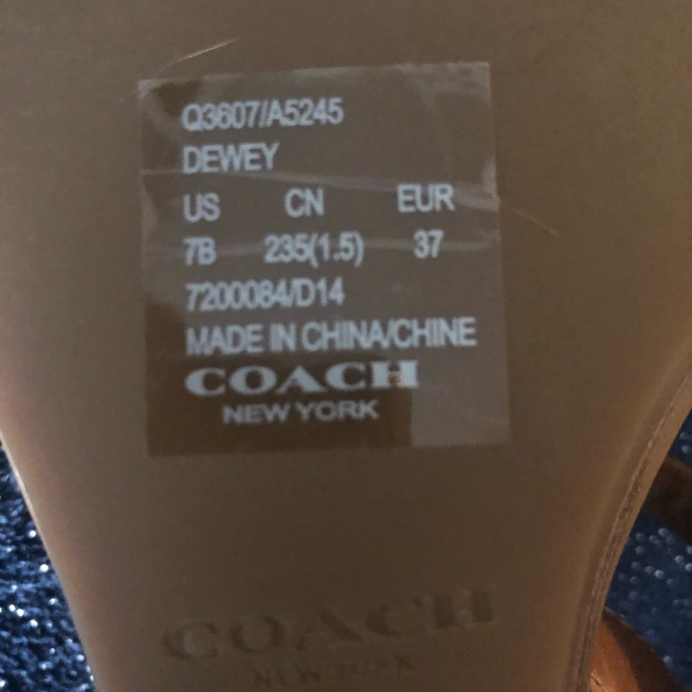 Coach Studded Tan Sandal. Size 7. Gold accents. - Picture 6 of 12